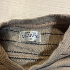 120cm 男の子　薄手のスウェット　ベージュの画像