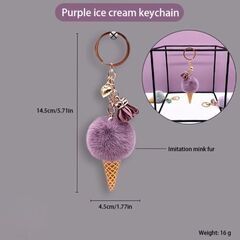 アイスクリームキーホルダー（新品）パープルの画像