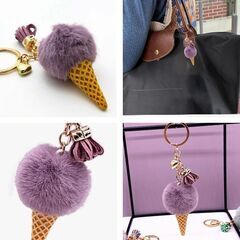 アイスクリームキーホルダー（新品）パープルの画像