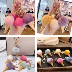 アイスクリームキーホルダー（新品）パープルの画像