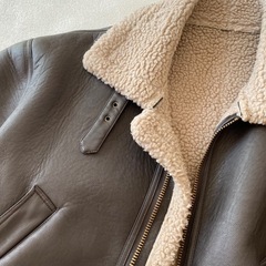 レディース　アウター　ムートンコート　ライダースの画像