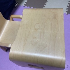 ヤトミ　きこりの小いす　テーブルセットの画像