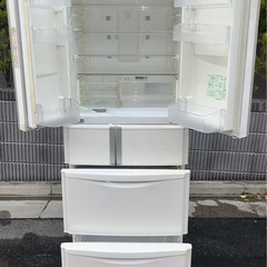 配達設置無料 特価 三菱 大型 6ドア冷凍冷蔵庫 401L フレンチドア MR−G40NE−Wの画像