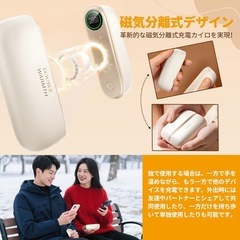 【新品未使用】充電式カイロ 分離式 360°全面発熱 3秒急速発熱 モバイルバッテリー機能の画像