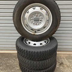 No.174スタットレスタイヤ145/80R13  4H PCDマルチ スチールホイール付4本セットの画像