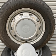 No.174スタットレスタイヤ145/80R13  4H PCDマルチ スチールホイール付4本セットの画像