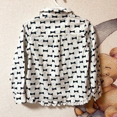 kate spade×babyGap コラボ　リボン柄シャツ　110cmの画像