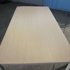 会議用テーブル　木目チーク　1500ｘ750ｘ720　4本脚の画像