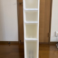 【4段プラチェスト ホワイト】の画像