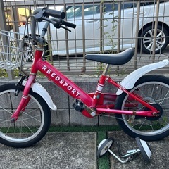 16インチ男の子女の子補助輪付きの画像