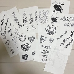 ボディージュエリー　開業キット　ダイアモンドタトゥー　一式　転写シート227種類の画像