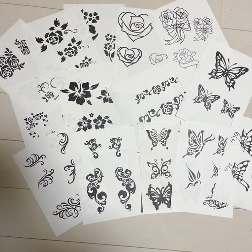 ボディージュエリー　開業キット　ダイアモンドタトゥー　一式　転写シート227種類 ボディージュエリー 開業キット ダイアモンドタトゥー 一式 転写シート