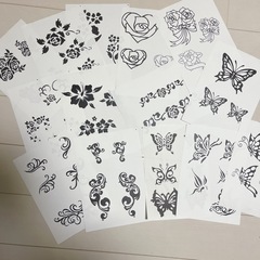 ボディージュエリー　開業キット　ダイアモンドタトゥー　一式　転写シート227種類の画像