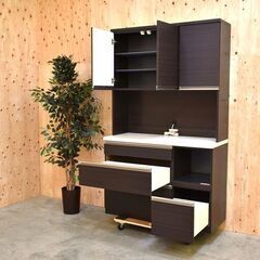 ≪zyt2200ジ≫ 高橋木工所 食器棚/キッチンボード 現状品 リユースストレージ仙台 70519-12の画像