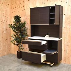 ≪zyt2200ジ≫ 高橋木工所 食器棚/キッチンボード 現状品 リユースストレージ仙台 70519-12の画像