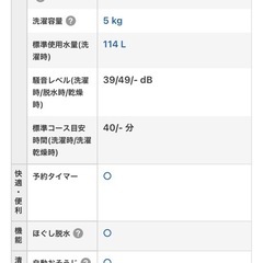 パナソニック全自動洗濯機 　NA-F50B14の画像