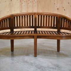 【ヤ取終了11/17】≪zyt2097ジ≫ リゾート家具 バナナベンチ 現状品 リユースストレージ仙台 70406-06の画像