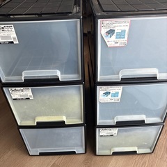 ０円！　収納ケース　押入れ、クローゼット用プラケース6個の画像