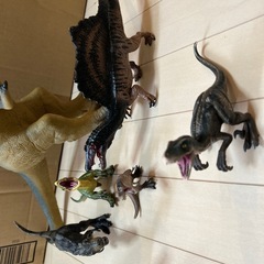 ティラノサウルス、スピノサウルス　恐竜の画像