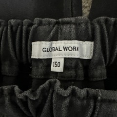 GLOBAL WORK ブラックストレッチデニム風パンツ 150サイズの画像
