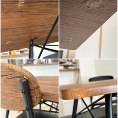 商談中 木目調 ダイニングテーブル4点セットの画像
