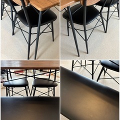 商談中 木目調 ダイニングテーブル4点セットの画像