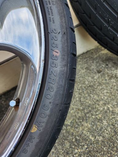 Work LS 20インチ8.5jj+44 225/35ZR20の4本セット (さく) 森田のタイヤ