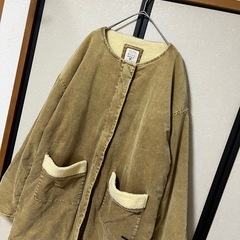 BILLABONG ビラボン ノーカラーベロアジャケット Mの画像