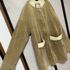 BILLABONG ビラボン ノーカラーベロアジャケット Mの画像