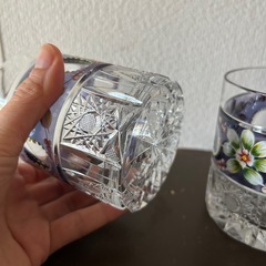 ボヘミアングラス 2個セット　伝統工芸　切子の画像