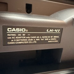 電子ピアノCASIO　LK-41の画像