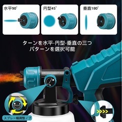 コードレススプレーガン 　充電式 電動スプレーガン マキタ18Vバッテリー対応の画像