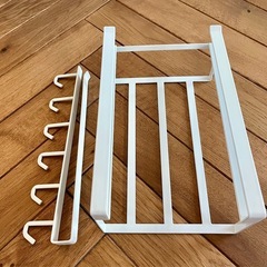 tower 白　5点セット　マグネット小物・戸棚下ラックフック　キッチン冷蔵庫収納　まとめ売り　ヤマザキ実業の画像