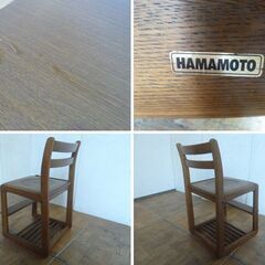 【中古】浜本工芸 学習机 本棚 袖ワゴン 椅子 子供 勉強机 デスク チェア イス チェスト 国産 高級 Hamamotoの画像