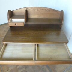 【中古】浜本工芸 学習机 本棚 袖ワゴン 椅子 子供 勉強机 デスク チェア イス チェスト 国産 高級 Hamamotoの画像