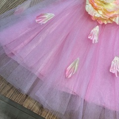 チア衣装　コスプレ　110　120サイズ ピンク　ドレス　仮装の画像