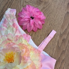 チア衣装　コスプレ　110　120サイズ ピンク　ドレス　仮装の画像