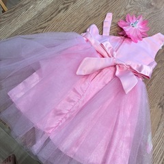 チア衣装　コスプレ　110　120サイズ ピンク　ドレス　仮装の画像