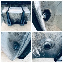 綾川町〜　トラック　300リットル　アルミ燃料タンク　ステー付　宝栄工業の画像