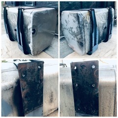 綾川町〜　トラック　300リットル　アルミ燃料タンク　ステー付　宝栄工業の画像