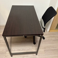 スタイリッシュデスク　ダークブラウン　の画像