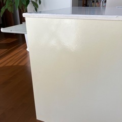 パソコンデスク 学習机 白 コの字 幅90cm 奥行60cm 木製の画像