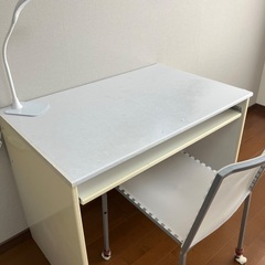 パソコンデスク 学習机 白 コの字 幅90cm 奥行60cm 木製