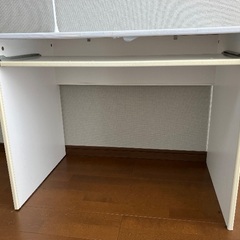 パソコンデスク 学習机 白 コの字 幅90cm 奥行60cm 木製の画像