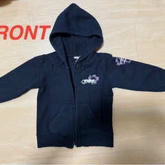 キラキラ可愛い PIKO黒 パーカー 110サイズの画像