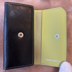 TAKEO KIKUCHI タケオキクチ 品番 1891 種類 3つ折り4連キーケース 紳士小物 カラー black　ブラック　黒色系 green グリーン　緑色系 バイカラー 素材レザー 柄 無地 カード冊子専用箱メンズmen’s男性用の画像