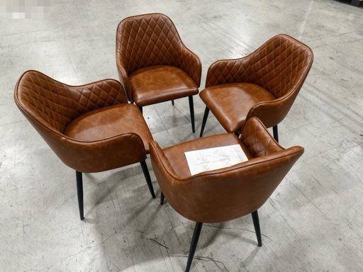 在庫処分　ブラウン ダイニングチェア 9278BR 4セット