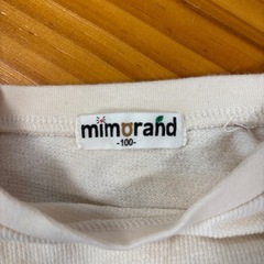 mimorand 長袖カットソー 100cm ホワイトの画像