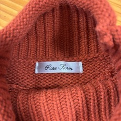 Rose Farm ハイネックニット M オレンジの画像