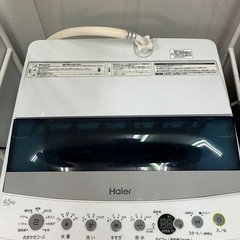 4.5kg洗濯機　2021年製　Haier JW-C45D 一人暮らし　単身の画像
